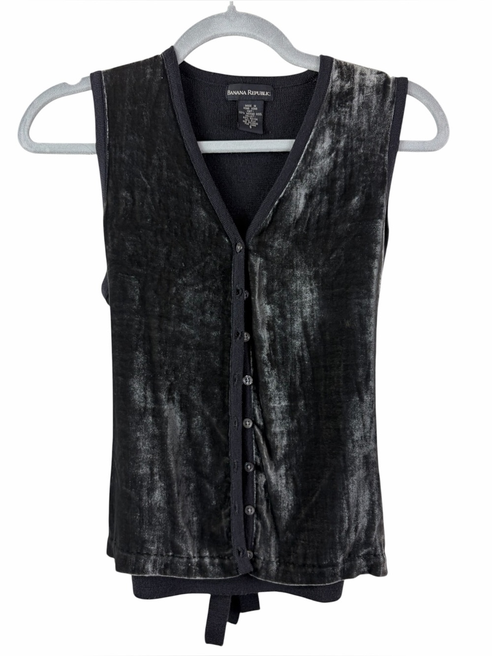 Banana Republic Vintage crushed velvet vest